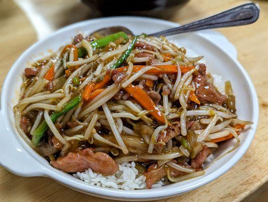 March 17, 2024; Shredded Pork with Pickled Cabbage ($13.50).