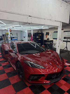 Full front PPF on this 2024 Chevy corvette #XPEL #PPF #aceofshadesautotint