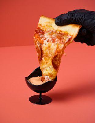 Pepperoni Pleasure Pizza Dipped in Inferno Fusion