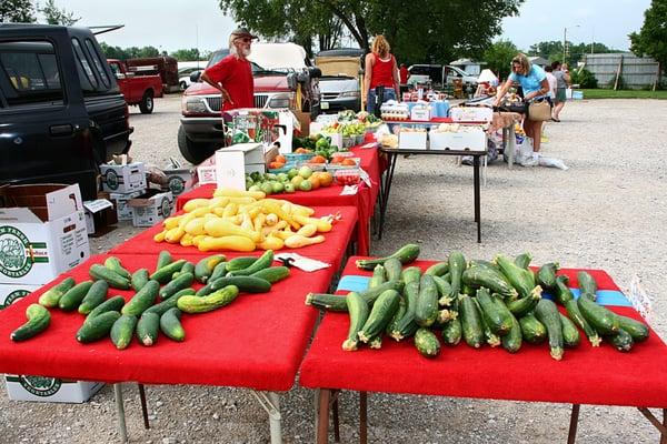 Produce in the summer months.