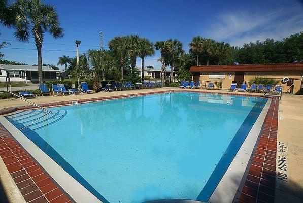 One of three community swimming pools