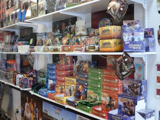 Magic the Gathering sealed packs and boxes.