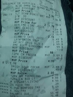 Look at the amount of stuff that we $55.00 for!