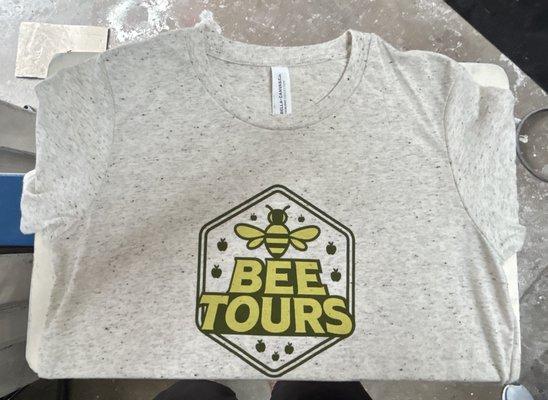 Two spot color job done on next level oatmeal color shirts