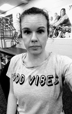My first post-Turkey-week-off workout selfie requires a lot of extra filters. #BackAtIt #HellOnceOver