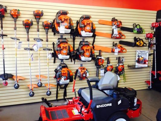 We keep a full line of landscaping equipment