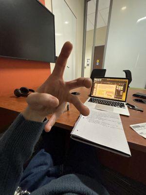 my hand, my computer, my notebook, raaaaaa