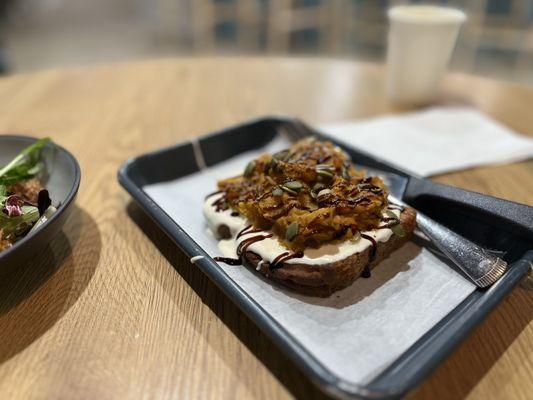 Maple Sweet Potato Goat Cheese on Gluten Free Bread