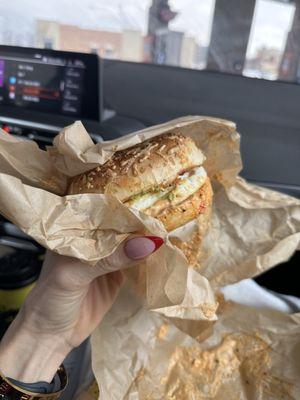 I ordered an everything bagel... this is Asiago cheese