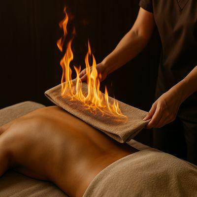 Fiery Towel Massage