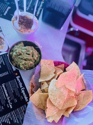 Guacamole and Chips (Bowl), Elote Mexicano