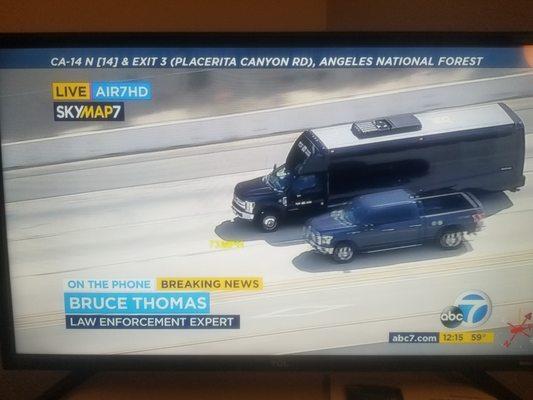 73 MPH passing a truck.