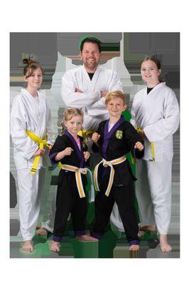 Family training together.