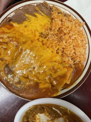 Kids bean and cheese burrito