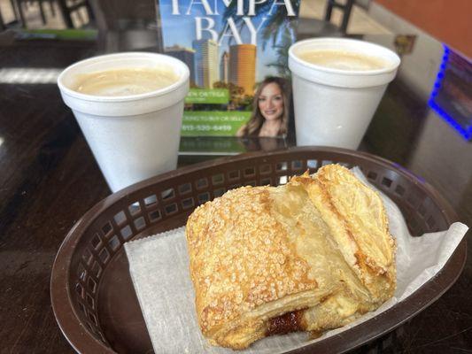 Best coffee in the world and guava cheese pastry