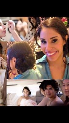 Wedding hair updo for bride.