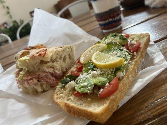 Avocado Toast and Focaccia Melt.