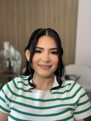 Wedding guest hairstyle & makeup