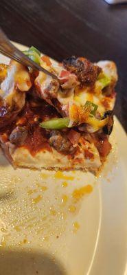 The toppings 'lifted' off