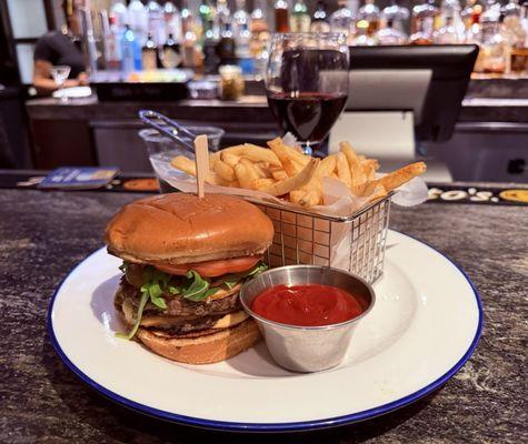 Double smash cheeseburger