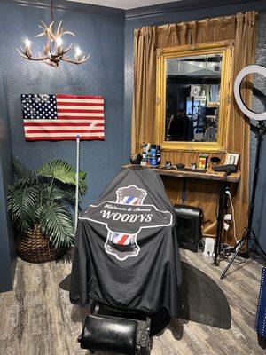 A barber inside... cool.