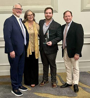 Office Manager David Hight received an award for all his success in 2024 helping our customers with Life Insurance