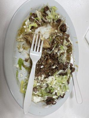 Huarache de carne asada