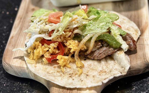 Steak fajitas