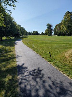 From greenside looking back to fairway