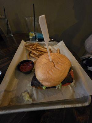 Burger and the small French Dip