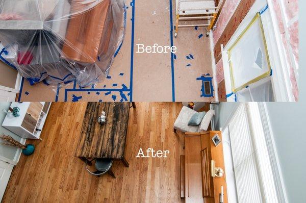 Everyone can see my one-of-a-kind wood table. Beautiful!