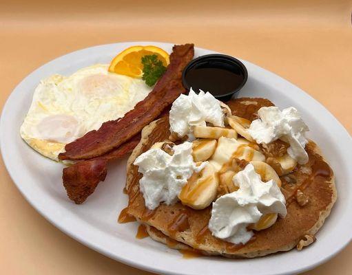 Banana walnut pancakes