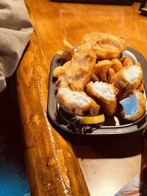 Halibut fish and chips