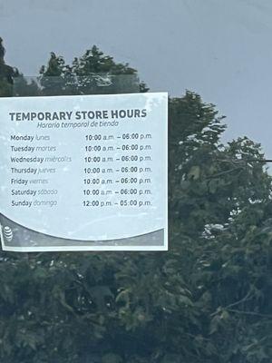 Store hours