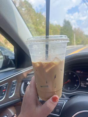 Iced caramel latte