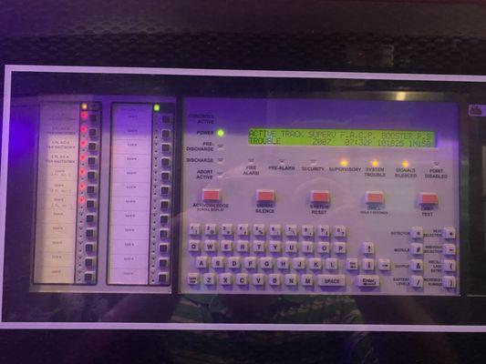 Fire alarm panel in trouble