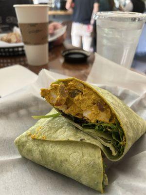 Chicken curry wrap