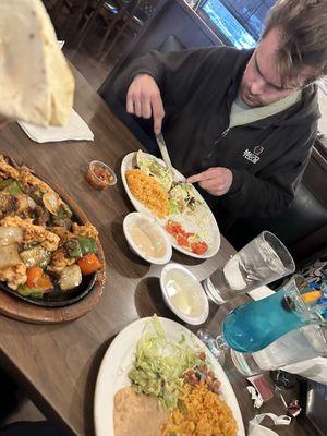 Jalisco burrito and chicken&steak fajita