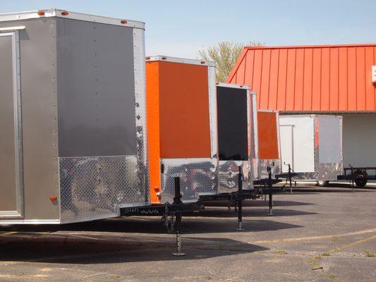 Lots of enclosed trailers in stock.
