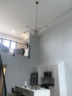 Fixed the electrical the same day! My ceilings are 20feet and they did the job within an hour.