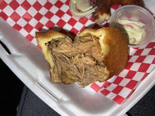 Shredded beef empanada