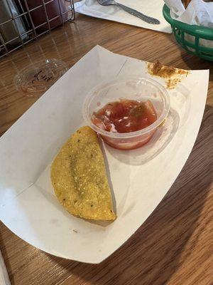 Mini Tacos. Served with sour cream and salsa