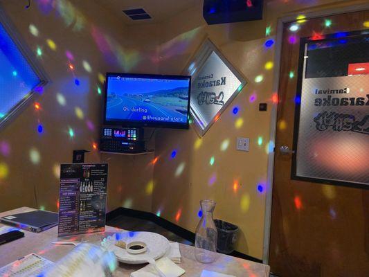 Karaoke, food, and soju!