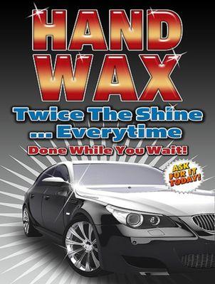 Hand wax (paste), Machine wax (paste with orbital polisher), and spray on liquid wax available.