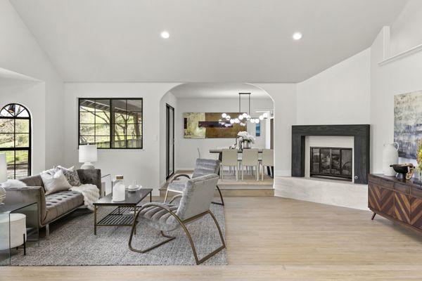 Formal living room and dining room