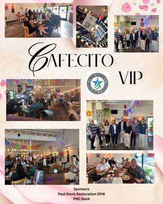 Cafecito VIP is a monthly network to help businesses connect with others
