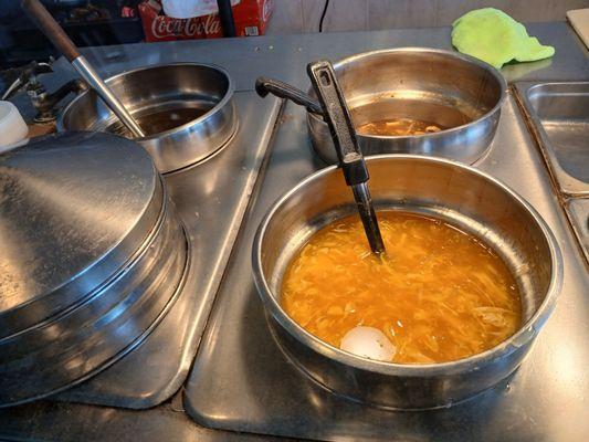 Soups, Eggdrop Soup , Hot sour soup, Wonton soup