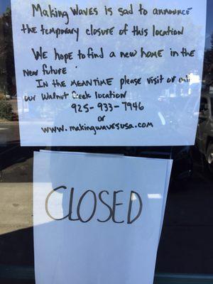 The store location closed