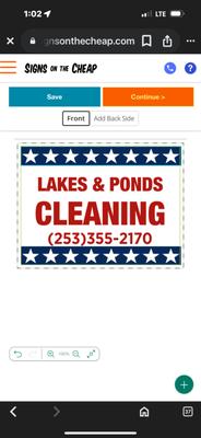 We do lake and pond cleaning