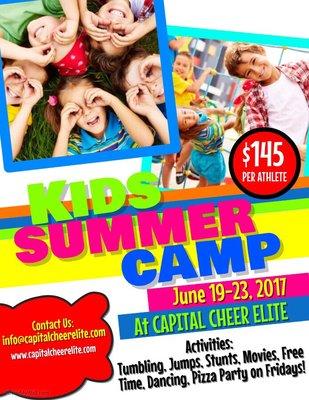 Summer camps being offered for 2017!